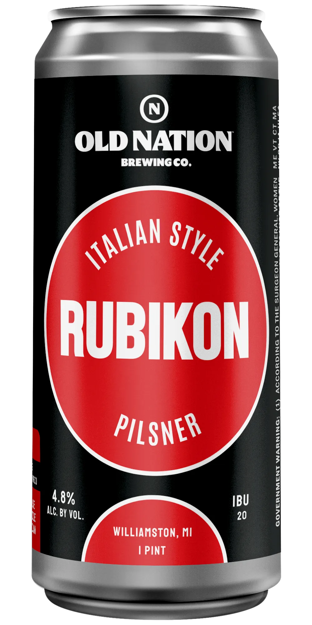 Old Nation Rubikon beer in an aluminum can