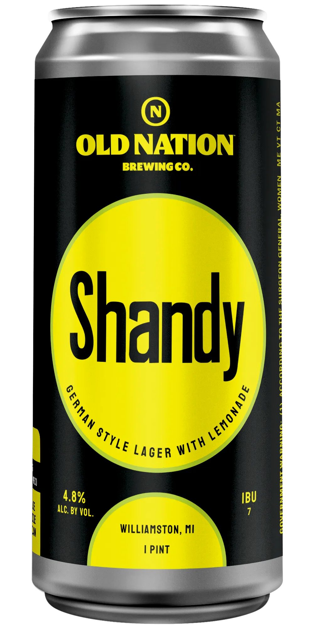 Old Nation Shandy beer in an aluminum can