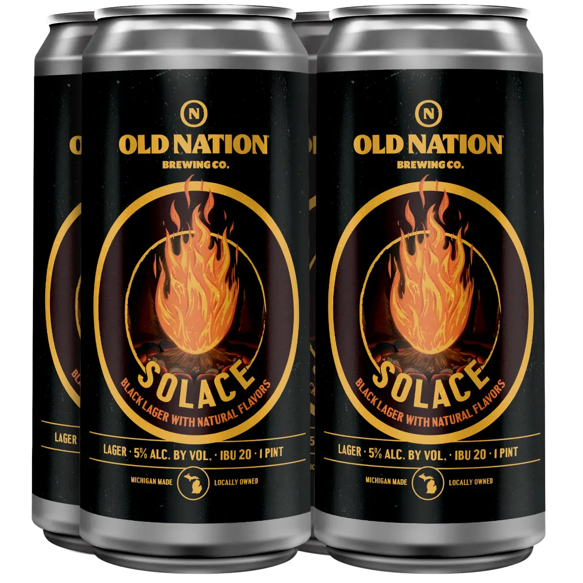 A 4-pack of Old Nation Solace.