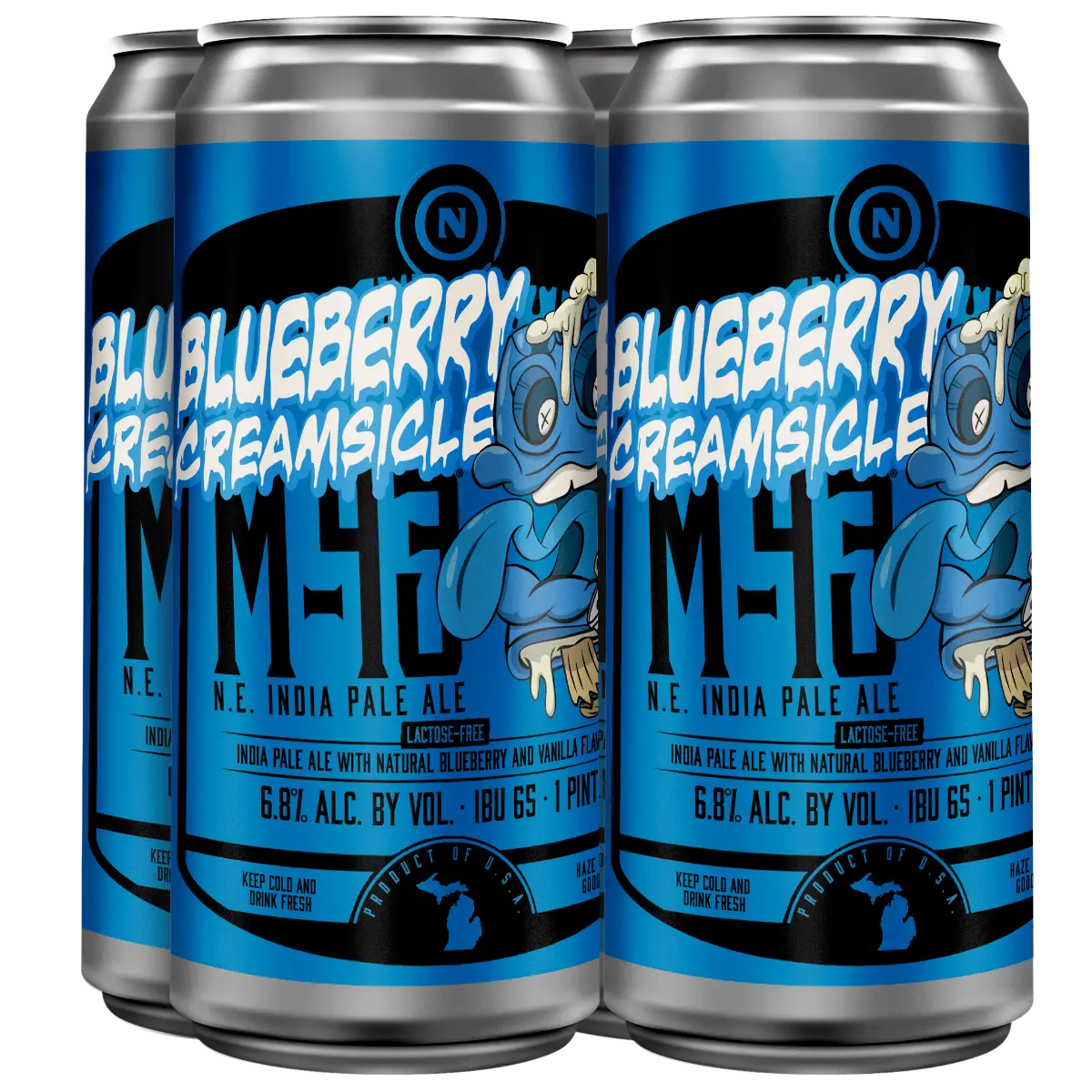 A 4-pack of Blueberry Creamsicle M-43